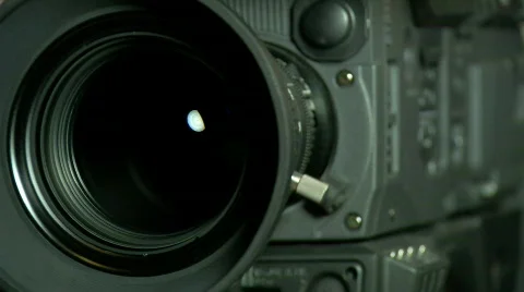 Zooming Video Camera Lens Stock Footage 566745