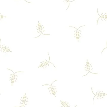 Zooplankton ocean glyph seamless pattern Illustrazione stock