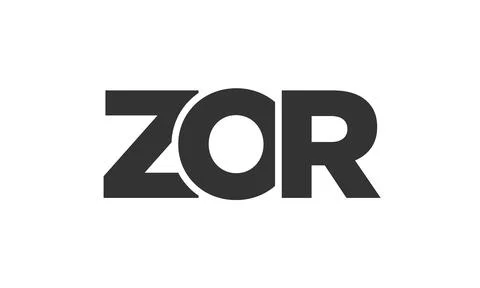 ZOR logo design template with strong and modern bold text. Initial based ve.. Stock Illustration