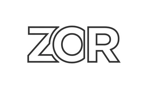 ZOR logo design template with strong and modern bold text. Initial based ve.. Stock Illustration