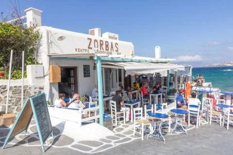 Zorba's restaurant Foto stock
