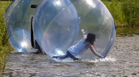 Zorbing ball Stock Footage 11443509