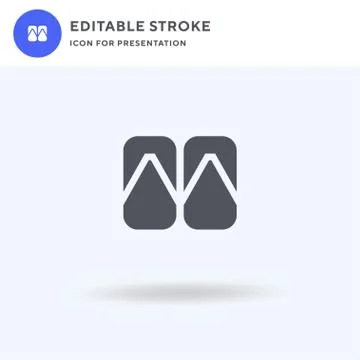 Zori icon vector, filled flat sign, solid pictogram isolated on white, logo i Illustrazione stock