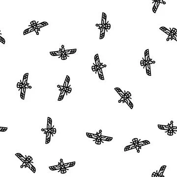 Zoroastrianism religion vector seamless pattern Stock Illustration