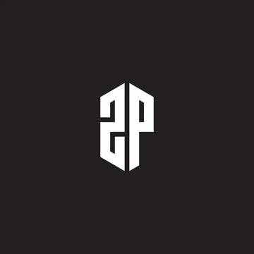 ZP Logo monogram with hexagon shape style design template Stock Illustration