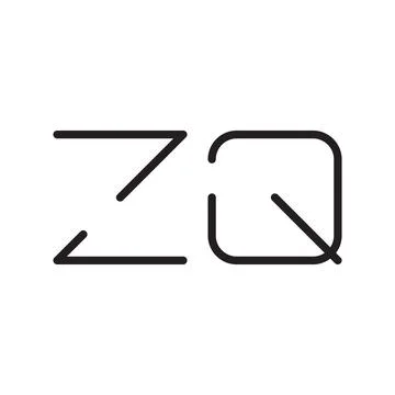 Zq initial letter vector logo icon Illustrazione stock