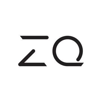 Zq initial letter vector logo icon Stock Illustration