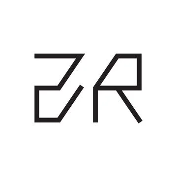Zr initial letter vector logo icon Stock Illustration