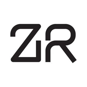 Zr initial letter vector logo icon Stock-Illustration
