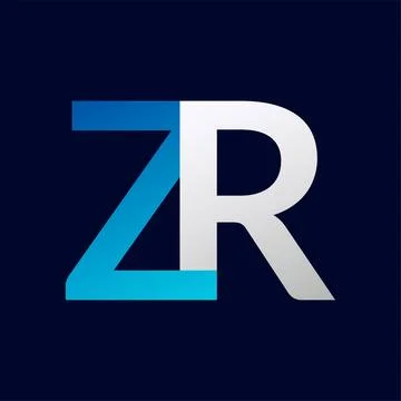 ZR Letter logo design vector template. Stock Illustration