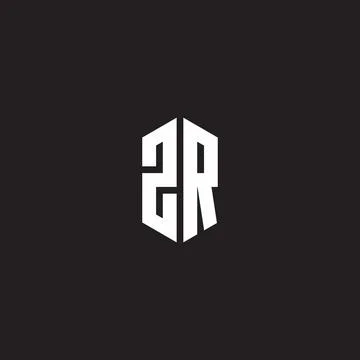 ZR Logo monogram with hexagon shape style design template Stock Illustration