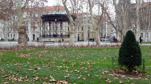 Zrinjevac park in Zagreb Stock Footage 35716033