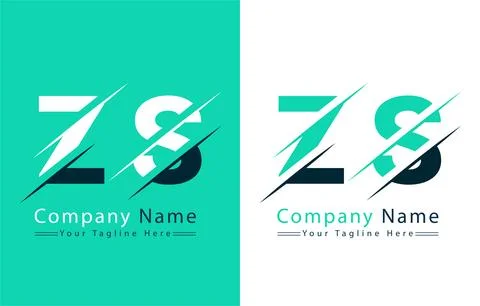 ZS Letter Logo Vector Design Concept Elements 库存插图