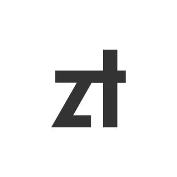 ZT creative geometric initial based modern and minimal logo. Letter z t tre.. Stock Illustration