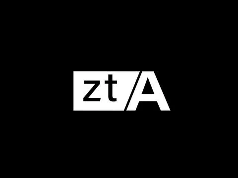 ZTA Logo and Graphics design vector art, Icons isolated on black background Illustrazione stock