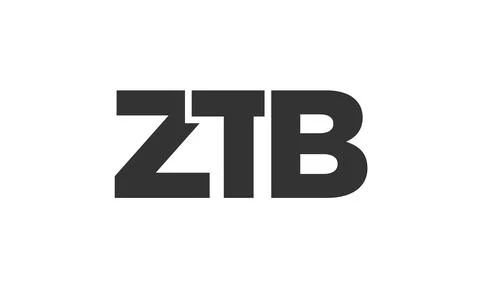 ZTB logo design template with strong and modern bold text. Initial based ve.. Stock Illustration
