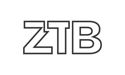 ZTB logo design template with strong and modern bold text. Initial based ve.. Stock Illustration