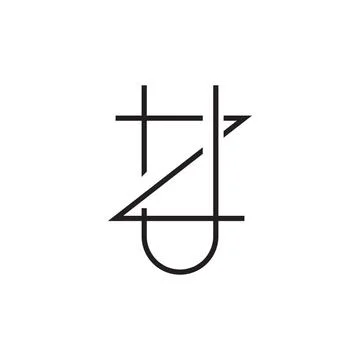 Zu initial letter vector logo icon Stock Illustration
