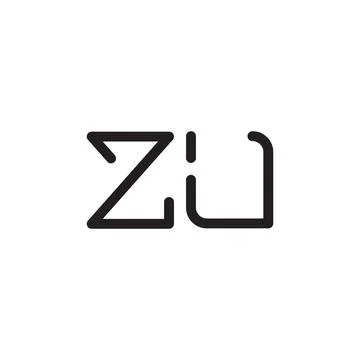 Zu initial letter vector logo icon Illustrazione stock