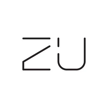 Zu initial letter vector logo icon Illustrazione stock