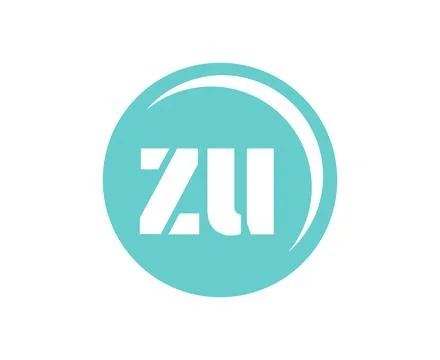 ZU sport emblem or team logotype. Ball logo with a combination of Initial l.. Stock Illustration