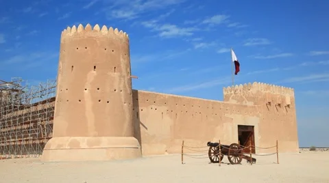 Zubara fort in Qatar Vidéo 58299074