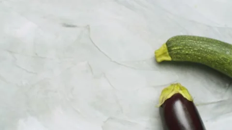 Zucchini and eggplant Stock Footage 140343128
