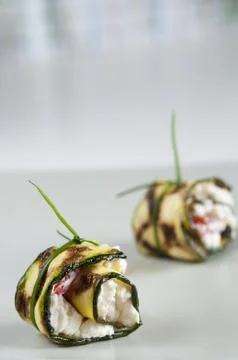 Zucchini appetizer Stock Photos