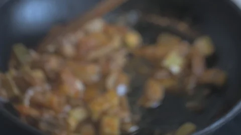 Zucchini, chiken, onion Stock Footage 92945126