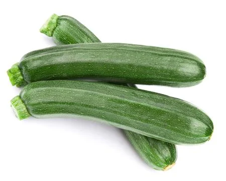 Zucchini courgette Isolated on white Foto stock