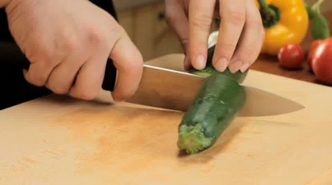 Zucchini cut Stock Footage 12721234