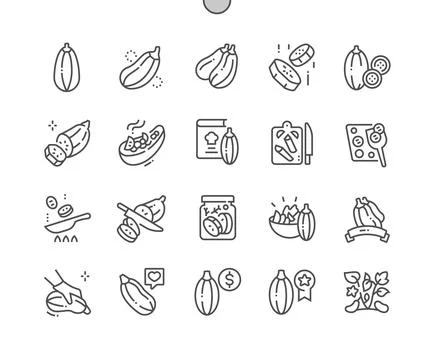 Zucchini. Eggplant.Vegetable harvest. Stock Illustration