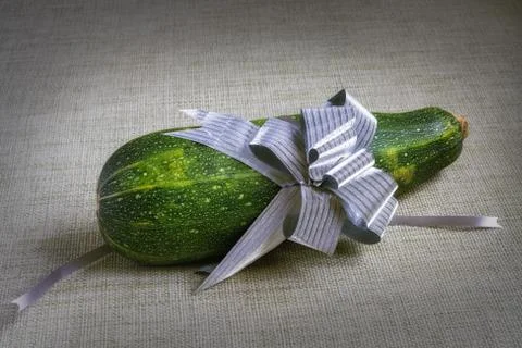 Zucchini as a gift. Stock Photos