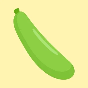 Zucchini icon, flat style Stock Illustration