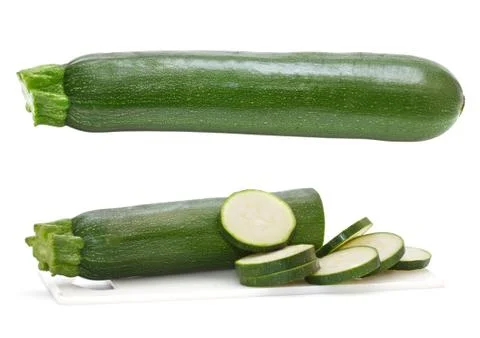 Zucchini isolated on a white background Stock Photos