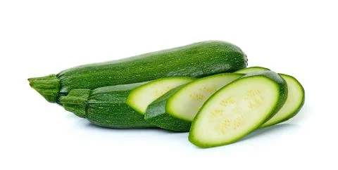 Zucchini isolated on the white background Stock Photos
