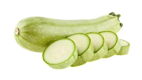 Zucchini isolated on white background Stock Photos