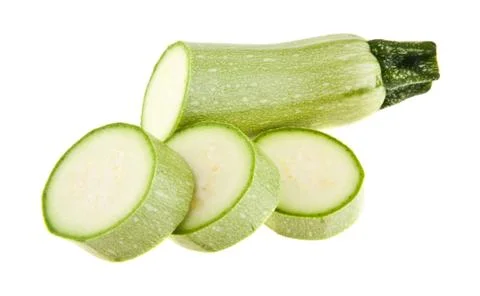 Zucchini isolated on white background Stock Photos