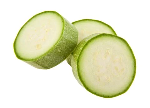 Zucchini isolated on white background Stock Photos