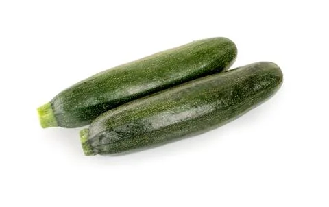 Zucchini an isolated on white background Stock Photos