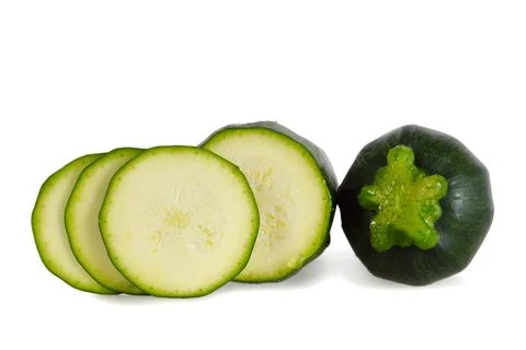 Zucchini isolated on white background Stock Photos