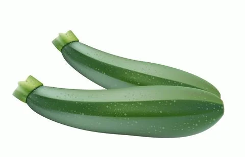 Zucchini isolated on white background Stock Photos