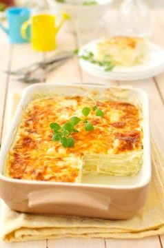 Zucchini Lasagna Stock Photos