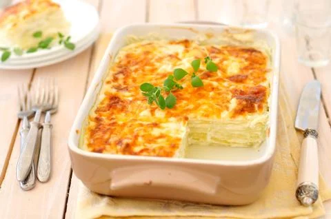 Zucchini Lasagna Stock Photos