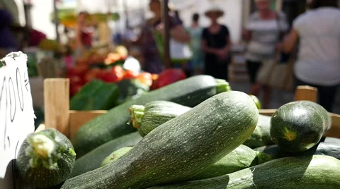 Zucchini at the market Video stock 58117696