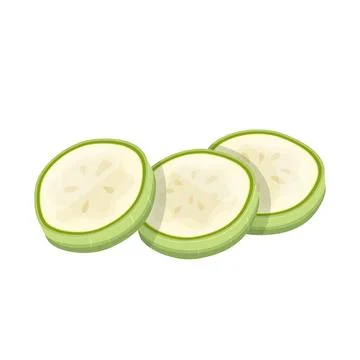 Zucchini marrow vegetable cartoon vector illustration color sign Stock Illustration