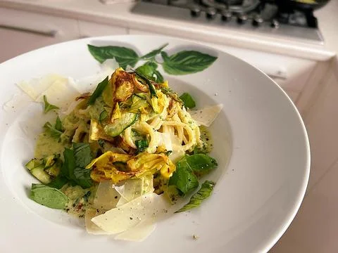 Zucchini pasta Foto stock