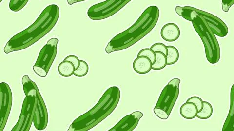 Zucchini pattern graphic design Stock Illustration