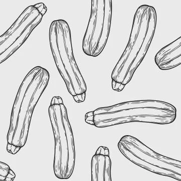 Zucchini pattern Stock Illustration