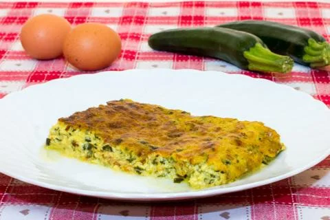 Zucchini pudding Stock Photos